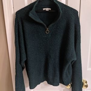 american eagle half zip up sweater